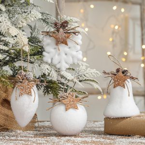 4 pcs Frost Christmas Ornaments